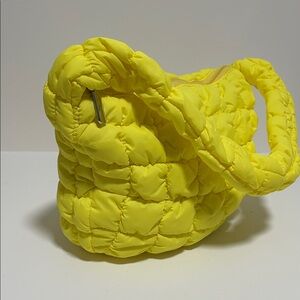 Yellow Quilted Women's Bag